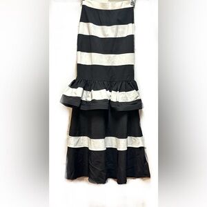 Black and White A-Line Skirt